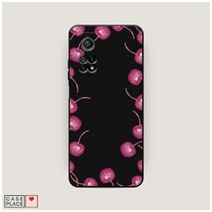 Чехол силиконовый Матовый Xiaomi Mi 10T Pro Рамка из вишни Case Place