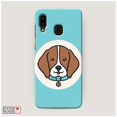 Чехол Пластиковый Samsung Galaxy A30 Собака в ошейнике Case Place