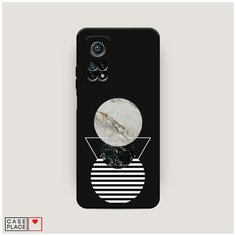 Чехол силиконовый Матовый Xiaomi Mi 10T Pro Пирамида из кругов Case Place