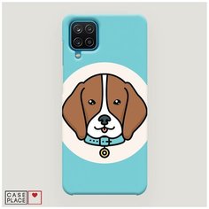 Чехол Пластиковый Samsung Galaxy A12 Собака в ошейнике Case Place