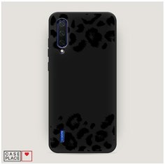 Чехол силиконовый Матовый Xiaomi Mi A3 Lite Окрас леопарда рамка черная Case Place