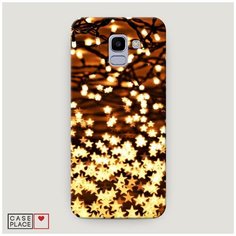 Чехол Пластиковый Samsung Galaxy J6 2018 Новогодняя гирлянда Case Place