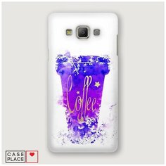 Чехол Пластиковый Samsung Galaxy A7 Кофейный стакан арт Case Place
