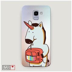 Чехол Пластиковый Samsung Galaxy J6 2018 Единорог и телевизор Case Place