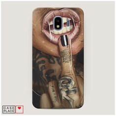 Чехол Пластиковый Samsung Galaxy J4 Девушка с татуировками Case Place