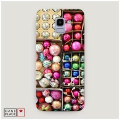 Чехол Пластиковый Samsung Galaxy J6 2018 Елочные игрушки Case Place