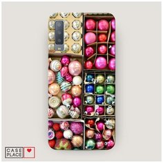 Чехол Пластиковый Samsung Galaxy A7 2018 Елочные игрушки Case Place