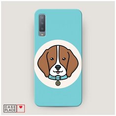 Чехол Пластиковый Samsung Galaxy A7 2018 Собака в ошейнике Case Place