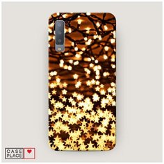 Чехол Пластиковый Samsung Galaxy A7 2018 Новогодняя гирлянда Case Place