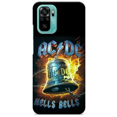 Пластиковый чехол "Альбом Hells Bells" на Xiaomi Redmi Note 10 / Сяоми Редми Нот 10 Case Place