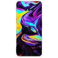 Силиконовый чехол "Фиолетовый флюид арт" на Xiaomi Black Shark 4 / Сяоми Блэк Шарк 4 Case Place