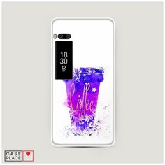 Силиконовый чехол "Кофейный стакан арт" на Meizu Pro 7 / Мейзу Про 7 Case Place