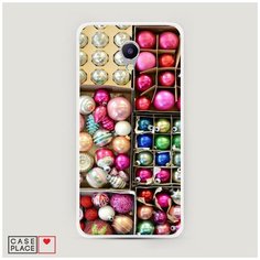 Силиконовый чехол "Елочные игрушки" на Meizu M5 Note / Мейзу М5 Нот Case Place