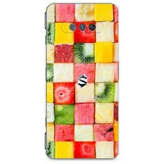 Силиконовый чехол "Фруктовые кубики" на Xiaomi Black Shark 4S Pro / Сяоми Блэк Шарк 4S Про Case Place