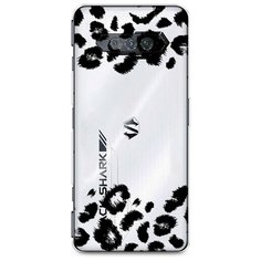 Силиконовый чехол "Окрас леопарда рамка черная" на Xiaomi Black Shark 4S / Сяоми Блэк Шарк 4S Case Place