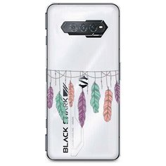 Силиконовый чехол "Гирлянда из перьев 2" на Xiaomi Black Shark 4S / Сяоми Блэк Шарк 4S Case Place