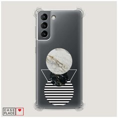 Чехол силиконовый Противоударный Samsung Galaxy S21 Пирамида из кругов Case Place