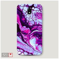 Чехол Пластиковый Samsung Galaxy J5 2017 Розовый флюид арт Case Place