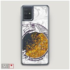 Чехол Жидкий с блестками Samsung Galaxy A71 Прозрачное зеркало Case Place