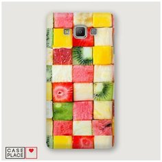 Чехол Пластиковый Samsung Galaxy A3 Фруктовые кубики Case Place