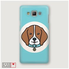 Чехол Пластиковый Samsung Galaxy A3 Собака в ошейнике Case Place