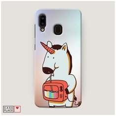 Чехол Пластиковый Samsung Galaxy A30 Единорог и телевизор Case Place