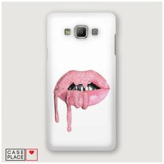 Чехол Пластиковый Samsung Galaxy A3 Потекший блеск на губах Case Place