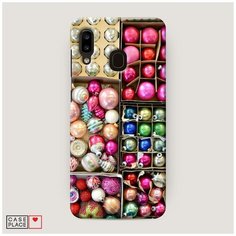 Чехол Пластиковый Samsung Galaxy A30 Елочные игрушки Case Place