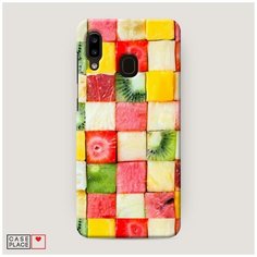 Чехол Пластиковый Samsung Galaxy A30 Фруктовые кубики Case Place