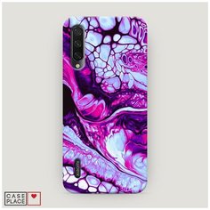 Чехол Пластиковый Xiaomi Mi CC9E Розовый флюид арт Case Place
