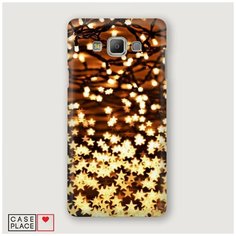 Чехол Пластиковый Samsung Galaxy A3 Новогодняя гирлянда Case Place