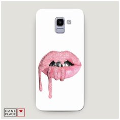 Чехол Пластиковый Samsung Galaxy J6 2018 Потекший блеск на губах Case Place