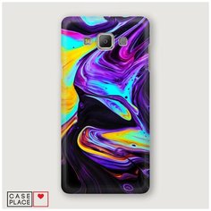 Чехол Пластиковый Samsung Galaxy A7 Фиолетовый флюид арт Case Place