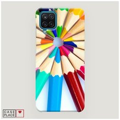 Чехол Пластиковый Samsung Galaxy A12 Цветные карандаши Case Place