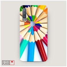 Чехол Пластиковый Samsung Galaxy A7 2018 Цветные карандаши Case Place