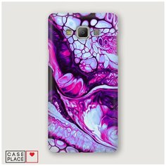 Чехол Пластиковый Samsung Galaxy A7 Розовый флюид арт Case Place