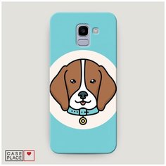 Чехол Пластиковый Samsung Galaxy J6 2018 Собака в ошейнике Case Place