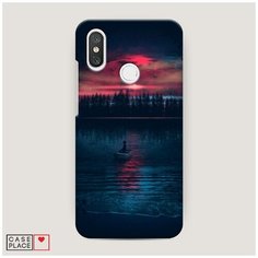 Чехол Пластиковый Xiaomi Mi 8 Лодка в закате Case Place