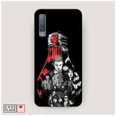 Чехол Пластиковый Samsung Galaxy A7 2018 Черная лампочка Case Place