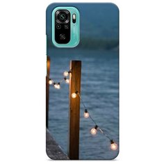Пластиковый чехол "Гирлянды на причале" на Xiaomi Redmi Note 10 / Сяоми Редми Нот 10 Case Place