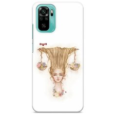 Пластиковый чехол "Весы прическа" на Xiaomi Redmi Note 10 / Сяоми Редми Нот 10 Case Place