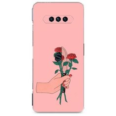 Силиконовый чехол "Розы и нож" на Xiaomi Black Shark 4 / Сяоми Блэк Шарк 4 Case Place