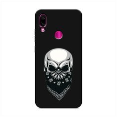 Матовый силиконовый чехол "Череп в маске" на Xiaomi Redmi Note 7 / Сяоми Редми Нот 7 Case Place