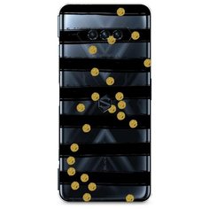 Силиконовый чехол "Черные полоски с золотыми кружками" на Xiaomi Black Shark 4 / Сяоми Блэк Шарк 4 Case Place