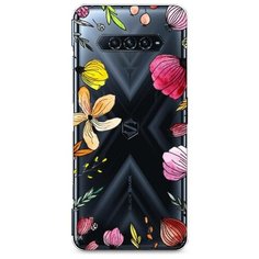Силиконовый чехол "Цветочная рамка" на Xiaomi Black Shark 4 / Сяоми Блэк Шарк 4 Case Place