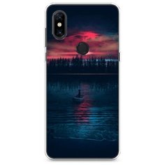 Силиконовый чехол "Лодка в закате" на Xiaomi Mi Mix 3 / Сяоми Ми Микс 3 Case Place