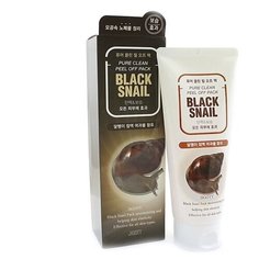 Jigott Black Snail Pure Clean Peel Off Pack Глубоко очищающая маска-плёнка для лица с экстрактом слизи чёрной улитки, 180 мл