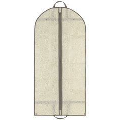 Чехол - сумка для одежды подвесной 60х127 см EL Casa Бежевые сердца на молнии