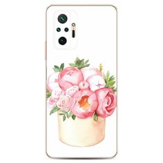 Силиконовый чехол "Коробка с пионами" на Xiaomi Redmi Note 10 Pro / Сяоми Редми Нот 10 Pro Case Place