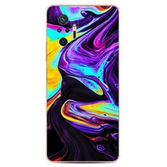 Силиконовый чехол "Фиолетовый флюид арт" на Xiaomi Redmi Note 10 Pro / Сяоми Редми Нот 10 Pro Case Place